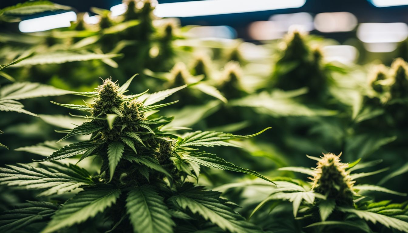 Una fotografía de un clon de marihuana saludable y vibrante en condiciones ideales de crecimiento. Una fotografía de un clon de marihuana saludable y vibrante en condiciones ideales de crecimiento.